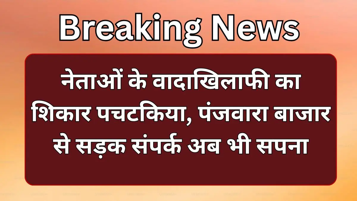 Banka News: नेताओं के वादाखिलाफी का शिकार पचटकिया, पंजवारा बाजार से सड़क संपर्क अब भी सपना